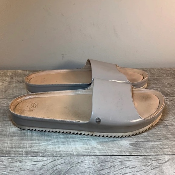 Ugg Jane Patent Leather Slide Sandals 9 - Picture 2 of 9